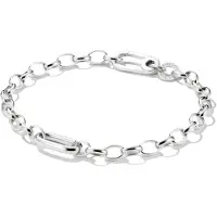 Thomas Sabo Charm-Armband "Charm Club Connect: mit einem Connect Link" Gr. 19, silber (silberfarben), Armbänder, Damen, 19, Silber 925 (recycelt), Charm-Armband