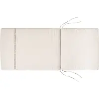 Beliani Auflagen 6er Set Hellbeige Stoff 106x50x5 cm mit Befestigungsbändern UV-Beständig Moderne Sitzauflage für Niederlehner Gartenstuhl