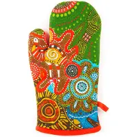 Excelsa Ofenhandschuh Aboriginal Baumwolle 32X18X2 Cm Bunt