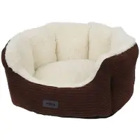 Nobby Komfortbett Kamba oval braun, Maße: 86 x 70 x 24 cm