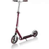 Globber NL 205 Deluxe – Tretroller, 205 mm, ABEC 9, Handbremse, höhenverstellbar, Frontfederung, Klappmechanismus, rot