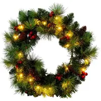 Näve LED-Weihnachtskranz Näve Grün