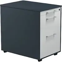 Mauser Schubladencontainer auf Rollen, 570x600mm, 1 Materialschub,anthrazitgr./lichtgr.