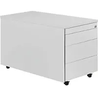 Mauser Schüberollcontainer m. Rollen, 529x800mm, Kunststoffpl., 3 Schübe, lichtgrau