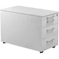 Mauser Schubladencontainer mit Rollen, 520x800mm, 3 Materialschübe, lichtgrau