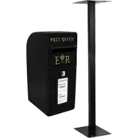 MonsterShop Royal Mail Post Box Gusseisen Säule ER Brief Wandhalterung Post Bodenständer