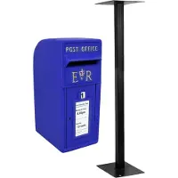 MonsterShop Royal Mail Post Box Gusseisen Säule ER Brief Wandhalterung Post Bodenständer