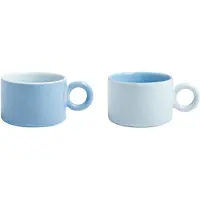 &k amsterdam &klevering - Chiquito Tasse, 0,2 L, hellblau (2er-Set)
