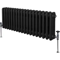 Monster Traditioneller 3-Spalten-Heizkörper - 300 x 832 mm - Schwarz