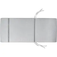 Beliani Auflagen 6er Set Cremeweiß Stoff 106x50x5 cm mit Befestigungsbändern UV-Beständig Moderne Sitzauflage für Niederlehner Gartenstuhl