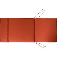 Beliani Auflagen 6er Set Rot Stoff 106x50x5 cm mit Befestigungsbändern UV-Beständig Moderne Sitzauflage für Niederlehner Gartenstuhl