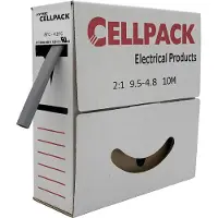 Cellpack 144444 Krympeslange uden lim Grå 9.50 mm 4.80 mm Krympningshastighed:2:1 10 m