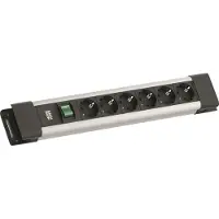 Bachmann CONNECTUS 6xCEE7/3, 1xSchalter 2,0m CEE7/7 Grau