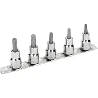 Bahco 3/8´´ Tip And Square For Tamper/resistant Screws/rail Torx-bit-satz 5 Einheiten