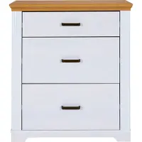 Inter Link Maluno Kommode Massivholz Kiefer Weiß/Oak Colori
