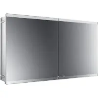 Emco asis evo Lichtspiegelschrank, Unterputzmodell, 2 Türen, 1200 mm