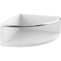 Emco Eckwandkorb ROUND 175mm H 75 m verd Befestigung weiss/chrom