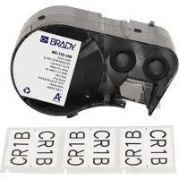Brady M5-152-499, Fähnchen, Nylongewebe, Schwarz auf weiss, 38.10 x 12.70 mm, permanent (160 E.)