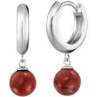 Engelsrufer Silver round earrings with jasper ERE-RJ-CR (L)