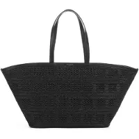 Ted Baker Shopper Schultertasche Pamylaa Raffia Straw Oversized Bucket Tote Bag Black schwarz
