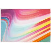 Kleine wolke Badematte "Vibes", rutschhemmend beschichtet, fußbodenheizungsgeeignet, Badteppich, bedruckt, modernes Design, kräftige Farben