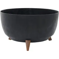 Siena Garden Pflanzgefäße OSLO STONE schwarz Betonoptik, 47 x 26,5 cm