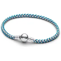 Pandora 593816C01 Damen-Silberarmband Veneziakette Türkis