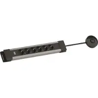 Bachmann CONNECTUS 6xCEE7/3, 1xFerntaster 2,0m CEE7/7 Grau