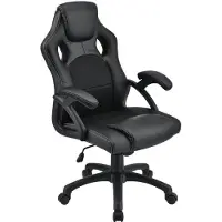 Juskys Racing Schreibtischstuhl Montreal (schwarz) - Gaming Stuhl ergonomisch, höhenverstellbar & gepolstert, bis 120 kg - Bürostuhl Drehstuhl