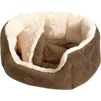 Nobby 70871, Korb Haustierbett, Drinnen, Hund, Braun, Oval, Plüsch