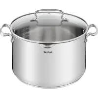 Tefal DUETTO+ G7196455, 10 l, Rund, Edelstahl, Edelstahl, Edelstahl, Keramik, Gas, Halogen, Induktion, Versiegelte Platte