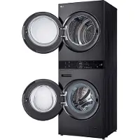 LG WT1210BBF, Frontlader, Freistehend, Schwarz, Links, Schwarz, Berührung