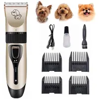 INF Hundeschermaschine mit Zubehör Schwarz/Gold