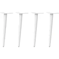 vidaXL Couchtischbeine Konische Form 4 Stk. Weiß 42-43 cm Stahl