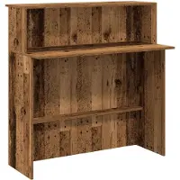 vidaXL Empfangstheke Altholz-Optik 100x50x103,5 cm Holzwerkstoff