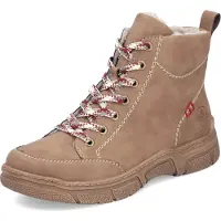 Rieker Damen Stiefelette sportlich mit Plateau und Warmfutter 72320, Größe:37 EU, Farbe:Braun