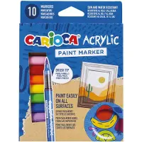 Carioca Acrylmarker mit Pinsel 10 Farben