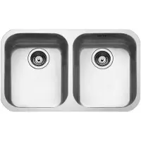 Smeg UM4040, Unterbauspüle, Rechteckig, Edelstahl, Edelstahl, 2 Bowling, Rechteckig