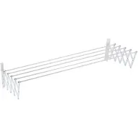 Sauvic 130 Cm Ausziehbarer Wäscheständer Mit Kunststoffbeschichtung Silber Silber One Size