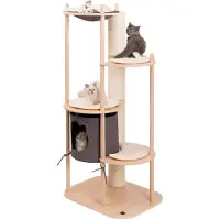Catit Kratzbaum Vesper Vesper Treehouse, LargeSpielbaum mit 5 Ebenen und extradicke Kratzsäule ca. 136 x 72 x 57 cm