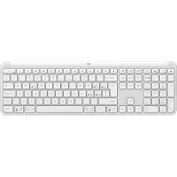 Logitech Signature Slim K950, Volle Größe (100%), Kabellos, RF Wireless + Bluetooth, Scherenschalter, QWERTZ, Weiß