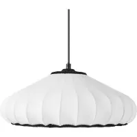Beliani Hängelampe Weiß mit Nylon Schirm Modernes Design Beleuchtung Hängeleuchte Esszimmer Wohnzimmer Schlafzimmer