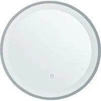 Beliani Wandspiegel 58 cm mit LED Beleuchtung Rund Antibeschlagsystem Touch Sensor Badezimmer Modern