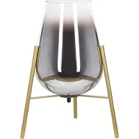 Beliani Tischlampe aus Stahl und Goldglas 44 cm modernes Wohnzimmer Schlafzimmer