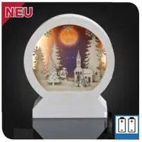 Hellum LED-3D Rundbild mit Rahmen 522907