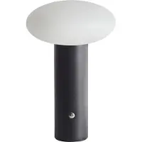 Beliani Kabellose Tischlampe Schwarz Metall Wiederaufladbar Akku Touch Funktion LED Dimmer Dimmfunktion USB Kabel Tischleuchte Modernes Design