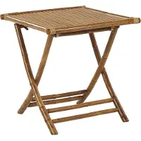 Beliani Garten Beistelltisch Heller Holzfarbton Bambusholz modern klappbar Balkon Terrasse