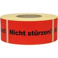 Transpak Etiketten Masse 100x100mm Papier rot/gelb Aufdruck Organic Peroxide