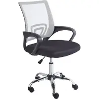 Beliani Bürostuhl Schwarz u. Weiß aus Stoff Höhenverstellbar Drehbar Modernes Design Schreibtischstuhl Drehstuhl für Home Office Büro