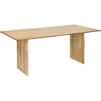 Beliani Esstisch Naturfarbene Esche MDF Kautschuk 180 x 90 cm Holzbeine Rechteckige furnierte Platte Natürliche Oberfläche Minimalistische skandinavische Küche